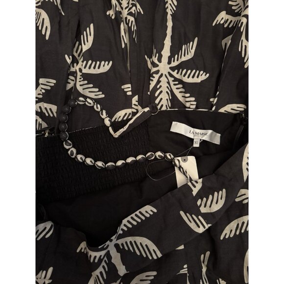 NWT Size XL -La Maise Studio Abena Drop-Waist Linen Blend Dress (NWT US$ 298) - Picture 13 of 16